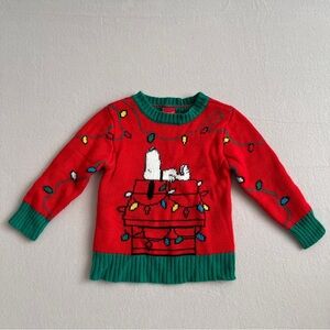 Peanuts Snoopy Red Christmas Ski Sweater Size 3T